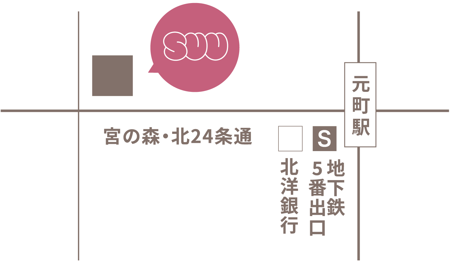 ヘアサロン スウの地図
